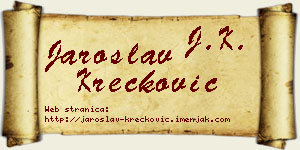 Jaroslav Krečković vizit kartica